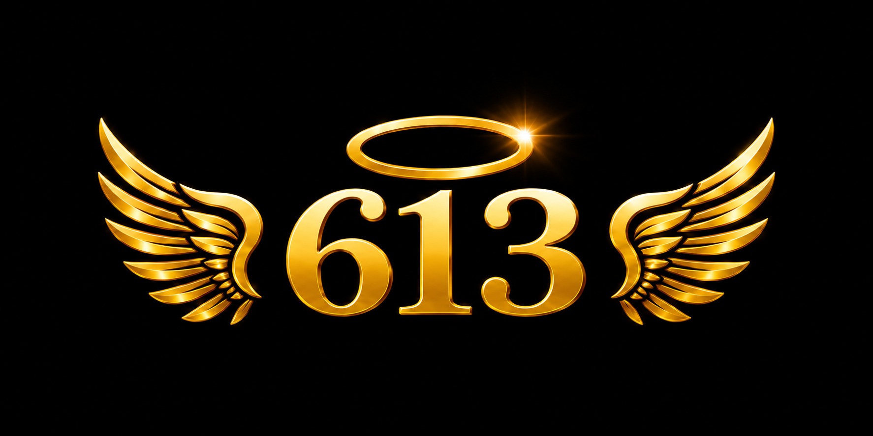 Angel 613 winged gold emblem